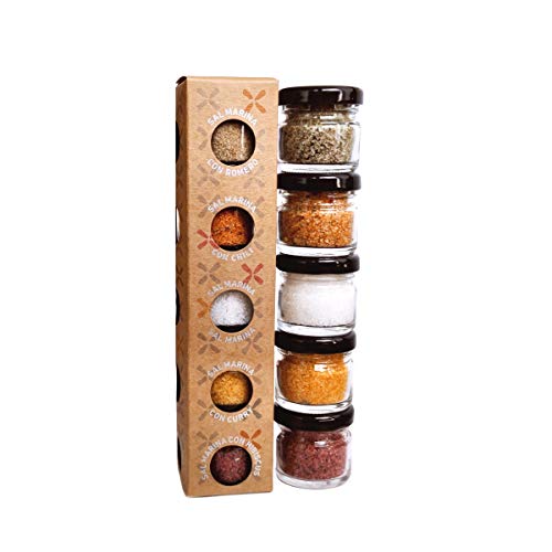 GLOSA MARINA - Sal Marina 5er Gourmet Salze Set No.1 - Meersalz aus Mallorca als ideales Gewürze Geschenkset Salzset (5x25g) von GLOSA MARINA