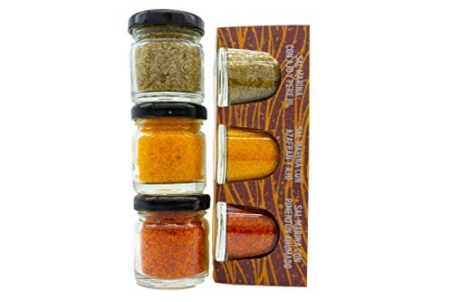 Gewürzsalze Set 3x40g Pack mit Meersalz Petersilie, Salz Safran, Salzmischung Paprika, besonderes Geschenk aus Mallorca Gewürzsalze Set 3x40g Pack mit Meersalz Petersilie, Salz Safran, Salzmischung Paprika, besonderes Geschenk aus Mallorca von GLOSA MARINA