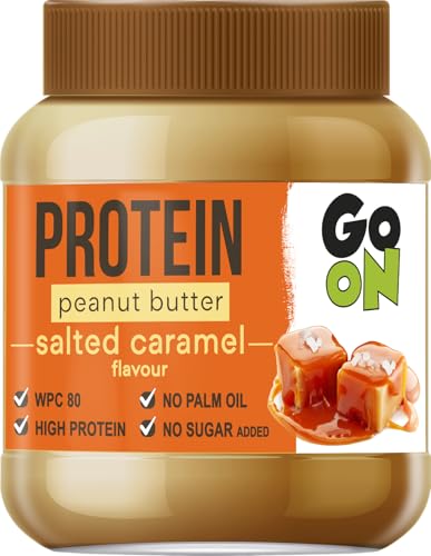 GO ON - Protein Erdnussbutter Ohne Zucker und Palmöl Erdnusscreme - Karamell 6 x 350g, Natural Peanut Butter, Nussmus Ohne Zucker, Nussbutter, Keine Salzzusatz GO ON - Protein Erdnussbutter Ohne Zucker und Palmöl Erdnusscreme - Karamell 6 x 350g, Natural Peanut Butter, Nussmus Ohne Zucker, Nussbutter, Keine Salzzusatz von GO ON!