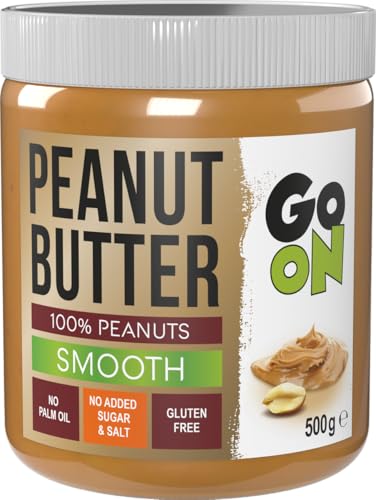 GO ON - Protein Erdnussbutter Ohne Zucker und Palmöl Glatt 6 x 500g, Natural Peanut Butter, Nussmus Ohne Zucker, Nussbutter, 100% Erdnüsse, Keine Salzzusatz GO ON - Protein Erdnussbutter Ohne Zucker und Palmöl Glatt 6 x 500g, Natural Peanut Butter, Nussmus Ohne Zucker, Nussbutter, 100% Erdnüsse, Keine Salzzusatz von GO ON!