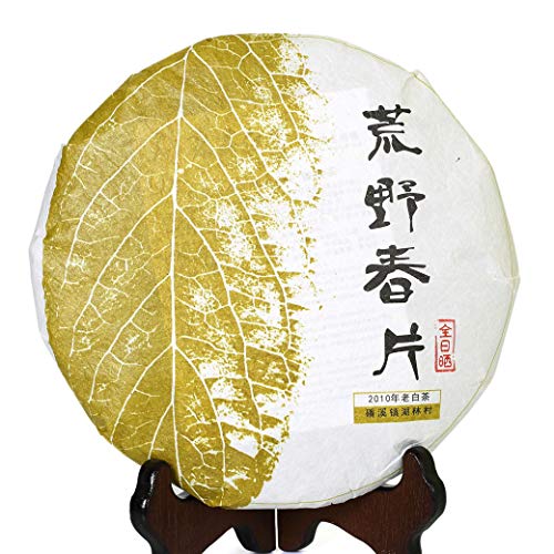 300g (10.58 oz) 2010 Year FuDing Remote Mountain Wild Spring Leaf Slice Aged Cake White Tea Tee von GOARTEA