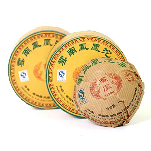 Puerh Tea - Raw Pu erh Tee Cake 5Pcs 100g / Total 17.6oz 2006 Year Aged Phoenix - Puerh Tuocha Boxed - Pu erh Tea Puer Tea Pu'er Tea - Yunnan Pu-erh Tee Chinese Tea von GOARTEA