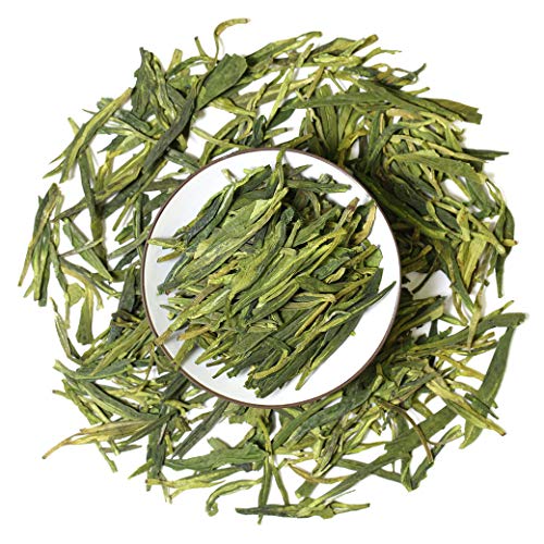 GOARTEA 1000g (35.2 Oz) Organic Anji Bai Cha Long Jing White Dragon Well Loose Spring Leaf Chinese GREEN TEA Tee von GOARTEA