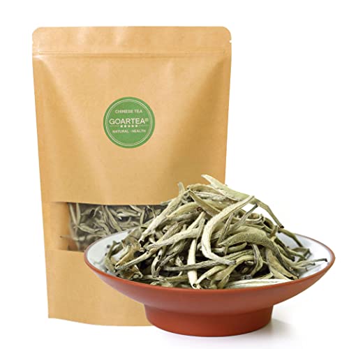 GOARTEA 1000g (35.2 Oz) Premium Chinese Bai Hao Yin Zhen BaiHaoYinZhen Silver Needle Weißer Tee White Loose Tea von GOARTEA