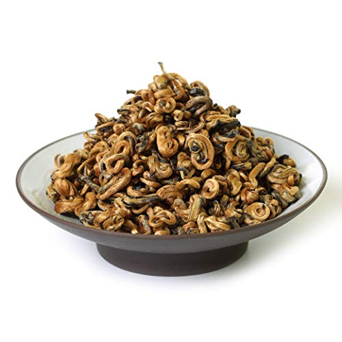 GOARTEA 100g (3.5 Oz) Nonpareil Supreme Organic Yunnan FengQing Golden Bud Snail Dian Hong Chinese Black Tea tee von GOARTEA
