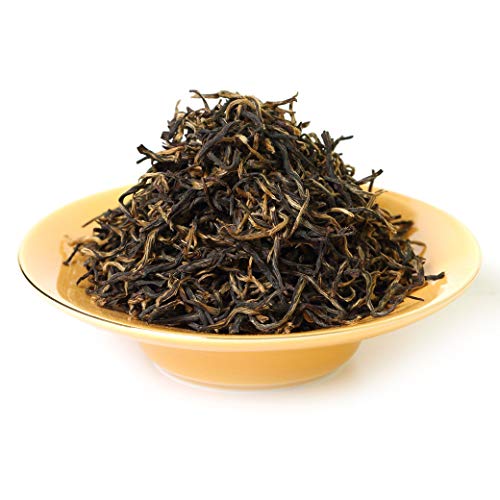 GOARTEA Schwarzer Tee Black Tea Bags 100g / 3.5oz Schwarztee Wuyi Jinjunmei Eyebrow Chinese Black Tea Loose Leaf - Golden Buds Jinjunmei Black Tea von GOARTEA