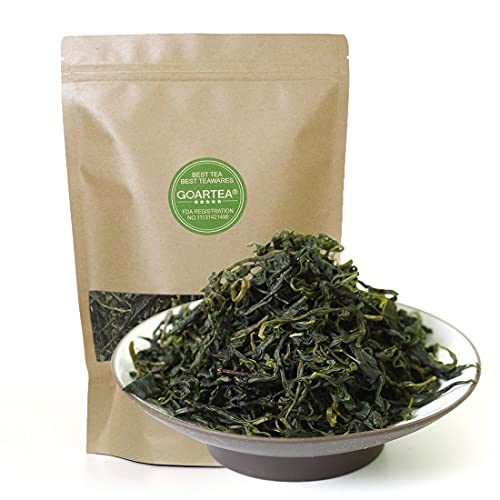 GOARTEA 100g (3.5 Oz) Premium Organic Small leaf Kuding " Qing Shan Lu Shui " Bitter Herbal Chinese Green Tea Tee von GOARTEA