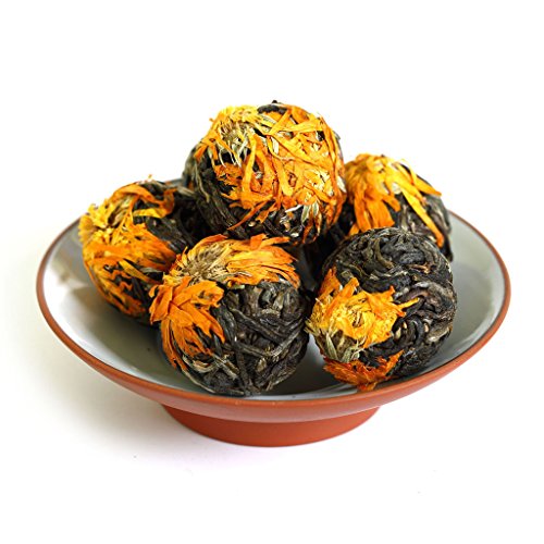 GOARTEA 250g (8.8 Oz) 2017 Year Organic Calendula Officinalis Yunnan Bulang Mountain puer Pu'er Puerh Tea Raw Ball Tuo Cha Tee von GOARTEA