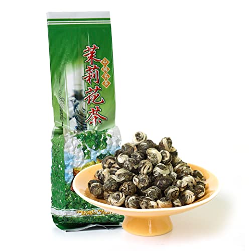 GOARTEA 250g / 8.8oz Nonpareil Supreme Jasmine Pearls Tea Jasmine Tea Loose Leaf Jasmine Green Tea Grüner Jasmin Tee Dragon Pearl Tea von GOARTEA