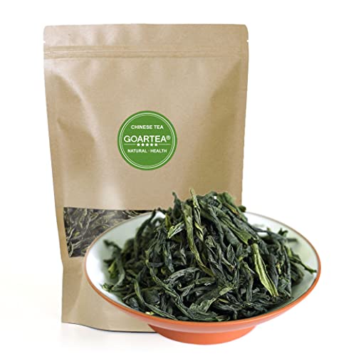 GOARTEA 250g (8.8 Oz) Supreme AnHui Organic Spring Melon Slice * Liu An Gua Pian LiuAnGuaPian Spring Chinese Green Tea Tee von GOARTEA