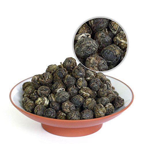GOARTEA 50g Premium Jasmin Perlen Grüner Tee - Loser Blatt Dragon Pearl Tee von GOARTEA