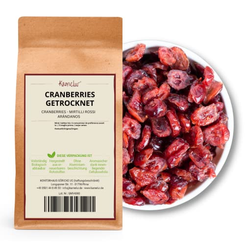 Kamelur Cranberries getrocknet (1kg) - Cranberry mit Ananasdicksaft gesüßt von Kamelur