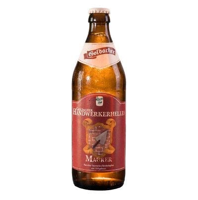 Maurer Bier Helles Geschenk 12x0,5 Mason Beer von GOLDACHER HANDWERKERHELLES MAURER