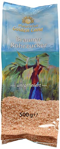 Golden Cane Brauner Rohrzucker (1 x 500 g Packung) von GOLDEN CANE