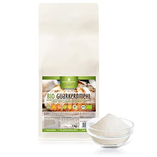GOLDEN PEANUT Guarkernmehl 5000 cps. BIO 1 kg - Guar Gum, veganes Verdickungsmittel, glutenfreies Bindemittel, Hydrokolloid von GOLDEN PEANUT