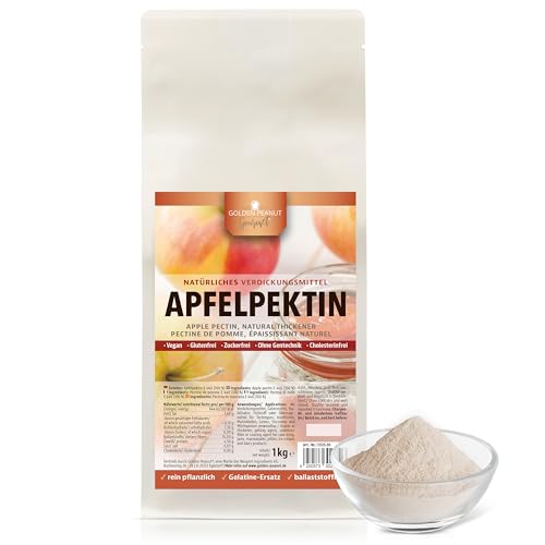 GOLDEN PEANUT Apfelpektin 1 kg - Apfel Pektin, natürliches Geliermittel zusatzfrei, glutenfrei, Gelee und Marmeladen von GOLDEN PEANUT