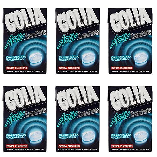 6x Perfetti Golia Activ Plus Süßigkeiten frisch Geschmack Bonbon Lollies 46g von GOLIA