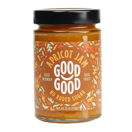 Sweet Jam with Stevia by Good - 330g - No Added Sugar Aprikosenmarmelade - Vegan - Glutenfrei - Diabetiker (Apricot) but is: Good Good Jam with Stevia - Aprikose 330g von GOOD GOOD