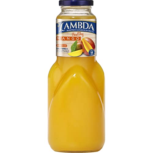 LAMBDA HEALTHY Mango-Nektar ohne Zuckerzusatz mit Vitamin C Flasche 1 l (Glasbehälter) von GOOD4YOU