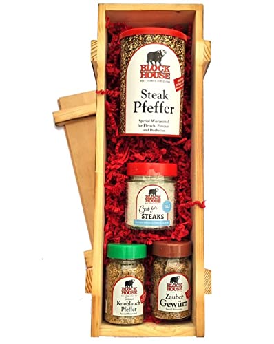 Premium-Geschenkbox BLOCK HOUSE mit Gewürzen Premium-Geschenkbox BLOCK HOUSE mit Gewürzen von GOURVITA