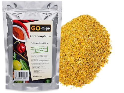 0,25kg Zitronenpfeffer - Gewürzmischung 250g Premium Qualität von GOmigo