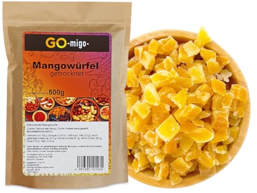 0,5kg Mango getrocknete Mangowürfel 500g - GOmigo von GOmigo