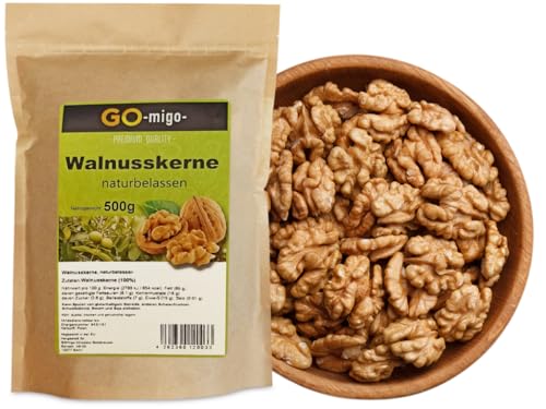 0,5kg Walnüsse geschält Walnußkerne Walnuss naturbelassen Top & Frisch von GOmigo