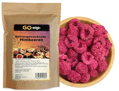 100 g Gefriergetrocknete Himbeeren hohe Qualität 0,1 kg von GOmigo