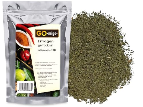 1000g Estragon getrocknet gerebelt Kräuter natürlich 1kg von GOmigo