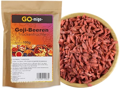 100g Goji Beeren getrocknet ungezuckert naturbelassen beste Qualität 0,1kg 100g Goji Beeren getrocknet ungezuckert naturbelassen beste Qualität 0,1kg von GOmigo