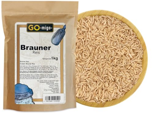1kg Brauner Reis Premium Qualität 1000g GOmigo von GOmigo