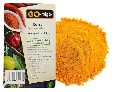 1kg Curry Indisch Pulver Mild Currypulver Aromatisch Top Qualität 1000g von GOmigo