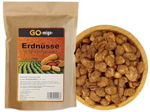 1kg Erdnüsse in Karamell geröstet Top Qualität 1000g von GOmigo