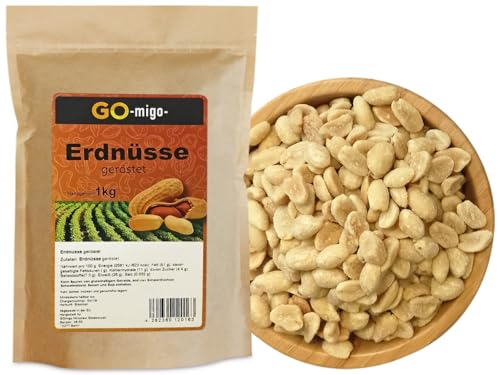 1kg Geröstete Erdnüsse ungesalzene, frisch aus Argentinien Erdnuss Premium von GOmigo