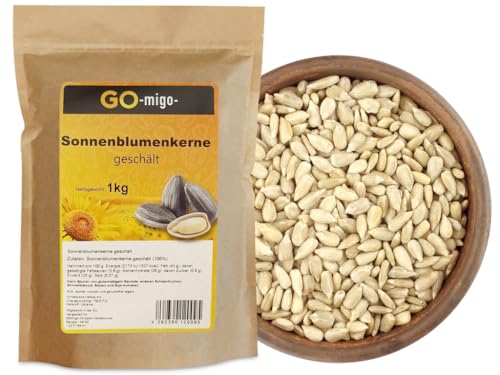 1kg Geschälte Sonnenblumenkerne Gute Qualität 1000g Sonnenblumen Kerne Frisch von GOmigo