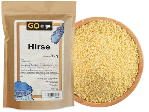 1kg Hirse 1000g Premium Qualität vegan vegetarisch von GOmigo