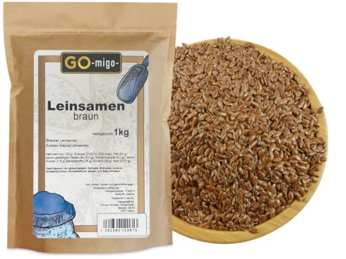 1kg Leinsamen Braun Leinsaat Lebensmittel Qualität - GOmigo von GOmigo