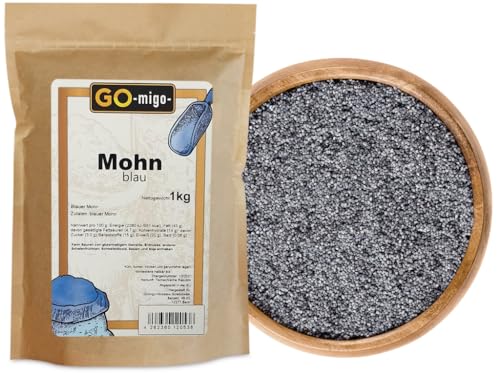 1kg Mohn Blau Premium Qualität - GOmigo 1000g von GOmigo