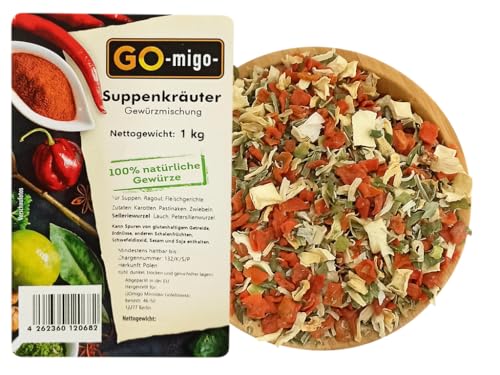 1kg Suppenkräuter, Gewürzmischung Premium Qualität 1000g von GOmigo