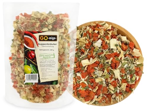 200g Suppenkräuter, Gewürzmischung Premium Qualität 0,2kg von GOmigo