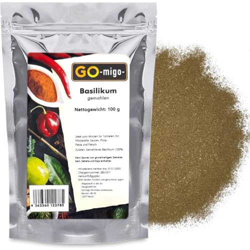 Gemahlenes Basilikum 100g - GOmigo von GOmigo