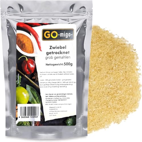 Getrocknete Zwiebeln, grob gemahlen 500g - GOmigo von GOmigo