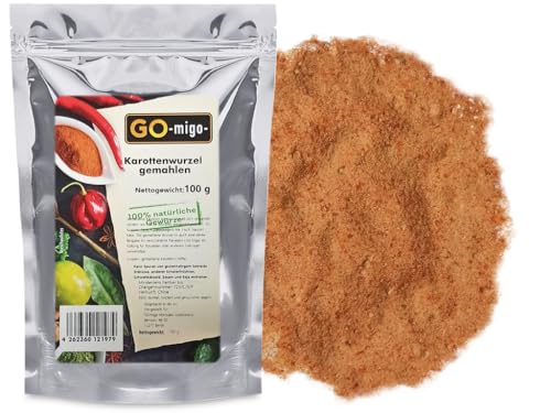 Karottenwurzel gemahlen 100g von GOmigo