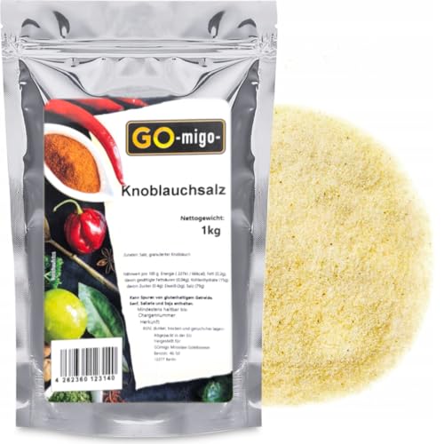 Knoblauchsalz 1000g Knoblauch Gewürz Salz Mischung 1kg - GOmigo von GOmigo