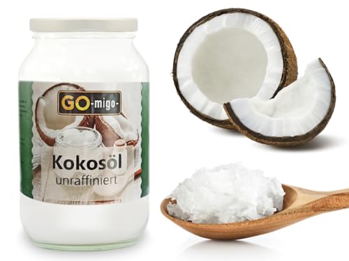 Kokosöl unraffiniert 900ml, Kokosfett/Kokosnussöl– GOmigo von GOmigo