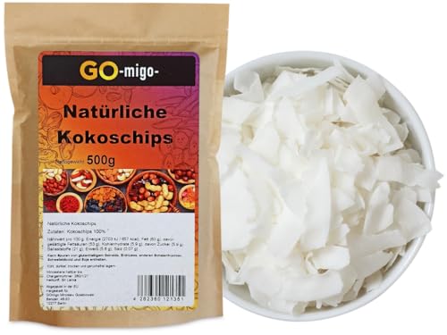 Natürliche Kokoschips, Kokosflocken 500 g - GOmigo von GOmigo