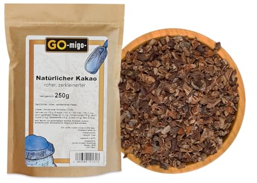 Natürlicher, roher, zerkleinerter Kakao 250g - GOmigo von GOmigo