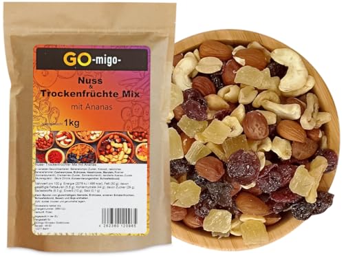 Nuss- Trockenfrüchte- Mix mit Ananas 1 kg - GOmigo von GOmigo