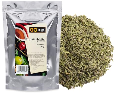 Thymianblätter getrocknet 100g Feinste Qualität- GOmigo von GOmigo