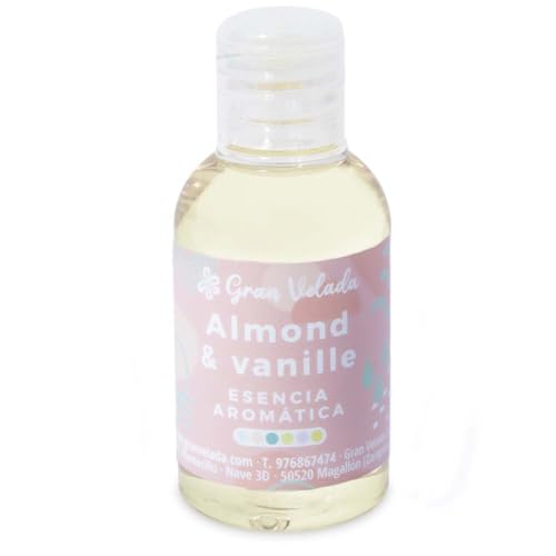 Almond & Vanille Duftessenz, intensiv und verspielend, ideal für Parfums, Seifen und Kerzen, Verwendung in der Kosmetik und Kerzenherstellung, 100 ml von GRAN VELADA